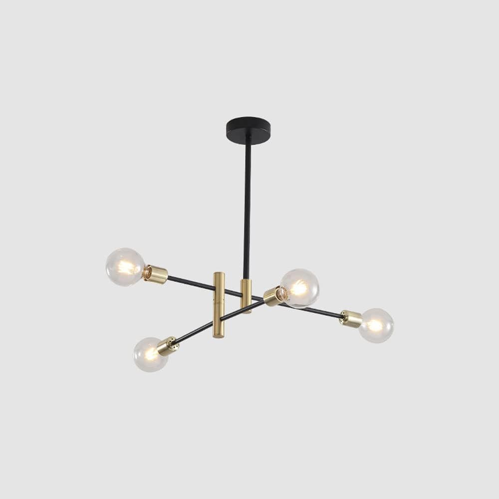 Lustre moderne à bras pivotants et 4 lumières, éclairage ajustable - 6