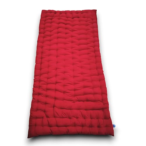 Image of ATOOTFUSION Soft Cotton Quilt | Foldable Mattress for Floor Light Weight Filled Single Firm Cotton Quilt Mattress Gadda (1 Sleeping Capacity, 3 x 6 ft or 72 x 36 Inches) (Maroon)
