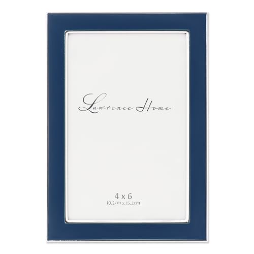 Lawrence Frames Metallrahmen, polierte Emaille, ca. 10 x 15 cm, blau – Ansicht 1