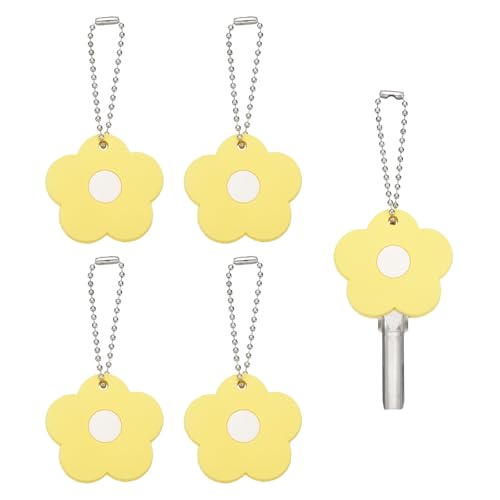 Evita confusiones con las fundas para llaves PATIKIL amarillas en forma de flor