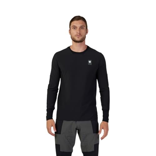 Camiseta Fox Defend Thermal negra de manga larga XXL con aislamiento térmico activo