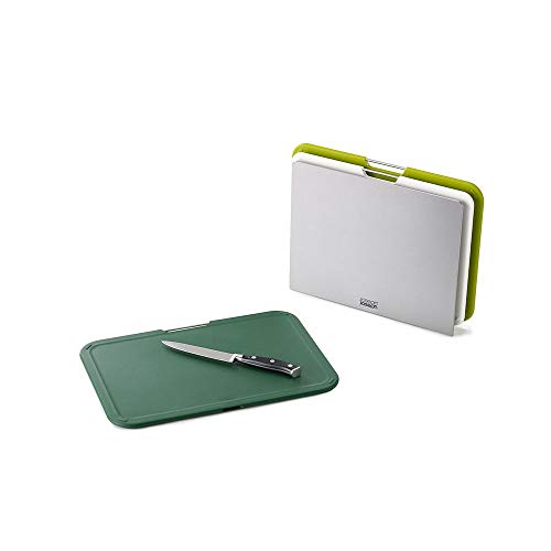Joseph Joseph Nest 3 Piece Color Coded Cutting Board Set With Storage Stand, Large - Green