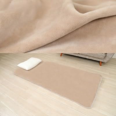 シーツ 敷毛布 極暖 かんたん シングル コットン100% 4隅 ゴム付 ミルクティベージュ