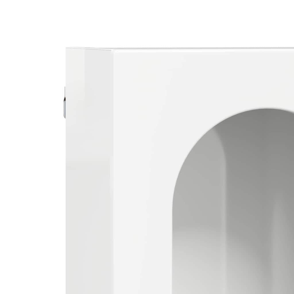 Armadio sospeso moderno, bianco, 60 x 20 x 40 cm, in legno, scaffale da parete per bagno, cucina e corridoio, salvaspazio, design robusto e facile da pulire