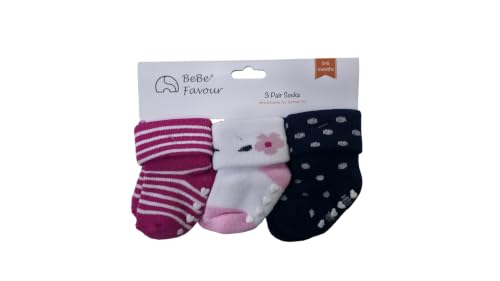 Image of Baby Vibe's ENTERPRISE Baby Cotton Socks | Soft Stretchable Infant Ankle Socks | Anti Slip Grip Sole | Comfortable Everyday Wear | Newborn Baby Socks Pack of 3 Pairs