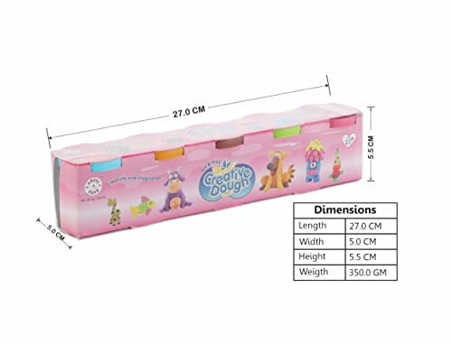 Image of Aditi Toys Clay Dough for Kids Creatives Modelling Dough Set of 5 Clay for Craft Taste-Safe Clays Set Moudling Toys for Children DIY Craft Activity, BIS Approved, 50g Each