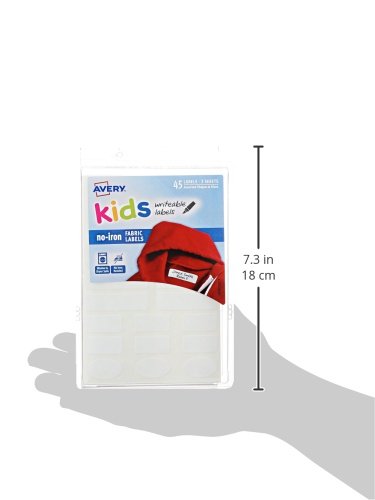 Avery No Iron Clothing Labels, Washer & Dryer Safe, Writable Fabric Labels, 45 Labels, 1 Pack (40700) #TOP6