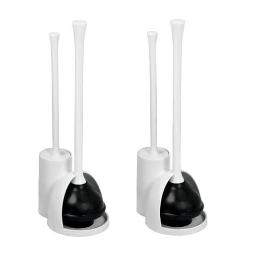 iDesign Compact Bathroom Plunger Set