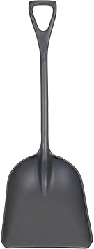 Remco No. 4 Industrial Square Point Shovel, Plastic Blade, 28 in L, Gray Polypropylene Handle 6982RG - 1 Each