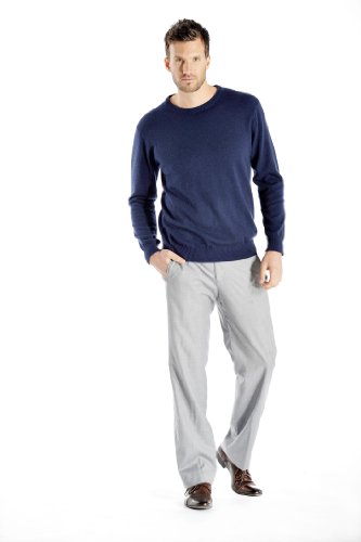 Cashmere Boutique 100% Pure Cashmere Crewneck Sweater Men – Pullover, Long Sleeve, Classic Style, Lightweight, Soft and Warm, Size Small3