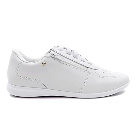 Tênis Usaflex Feminino Casual Zíper Couro Detalhe Brilho Branco Ai3407004 40