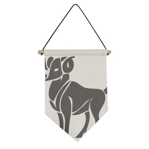 Drapeau Bélier en toile cadeau anniversaire signe astro