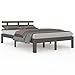 vidaXL Giroletto Grigio in Legno Massello 135x190 cm 4FT6 Doppio