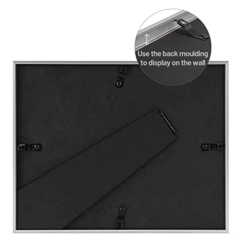 Golden State Art, Silver 8X10 Picture Frame - Displays Photos 5X7 With Mat Or 8X10 Inch Without Mat - Shatter-Resistant Glass Aluminum Photo Frame For Wall Or Tabletop Display (2 Pack) #TOP15
