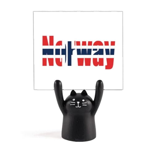 Porte-mémo drapeau Norvège pince notes chat noir décoration Art déco