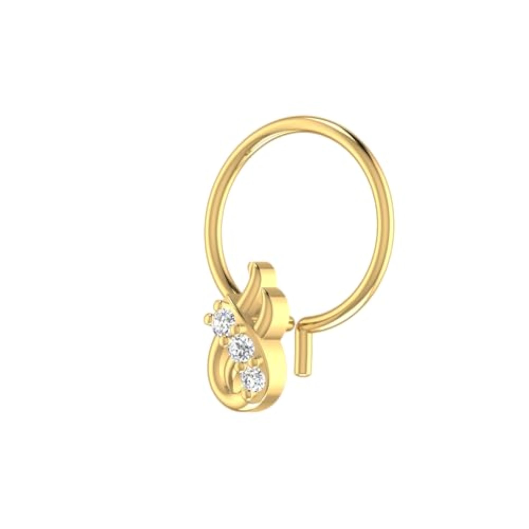 Women's 14Kt Yellow Gold Stud Nosering