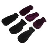 MAGICLULU Fundas Protectoras de Pedales para Piano 2 Unidades de Terciopelo, Banda Elástica Antideslizante, Colores Morado y Negro, Accesorio Adecuado para Proteger Pedales