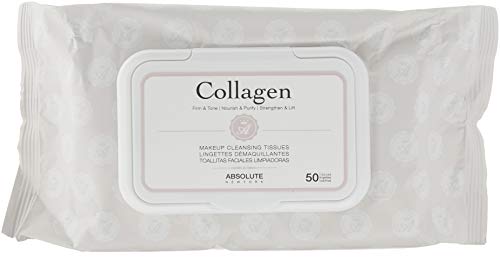 Absolute make up cleansing tissues 50CT (Collagen)
