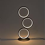 Creative Dimmable Led Table Lamp Modern for Bedrooms Living Rooms, Smart Decoration LED Table Lamp, Modern Minimalist Design Art Decoration Lamp, Desk Lamp with Plug and Switch (Black, Neutral Light)