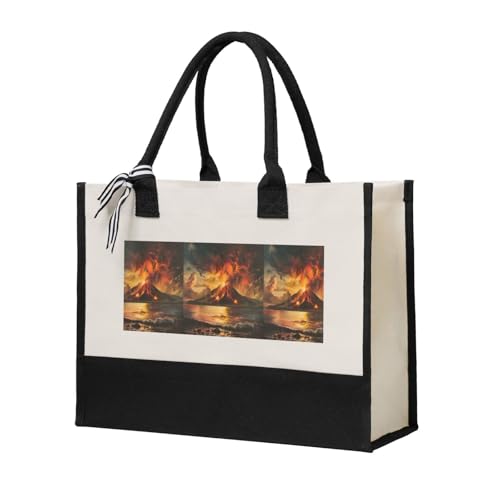 Sac fourre-tout en toile pour femme grand volume résistant pour transporter tout