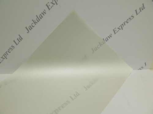 Jackdaw Express 20 x Vellum Coloured Translucent Tracing Paper A4 100gsm Choice of 20 Colours (Silver)