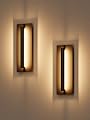 LEONLITE LED Modern Outdoor Wall Light, 19 Inch Exterior Lighting Fixtures for Porch, Patio, Garage, Carved Pattern Matte Black Aluminum Waterproof Outdoor Wall Sconce, 3000K Warm White, Pack of 2