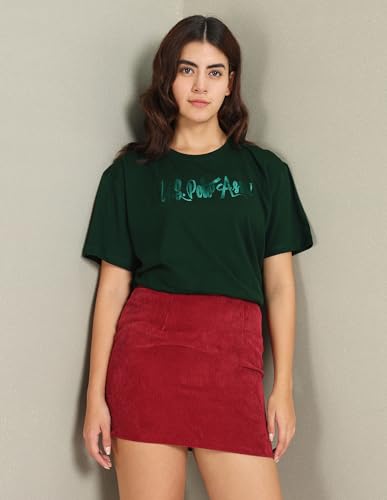 Image of U.S. Polo ASSN. Women's Cotton Oversized Fit T-Shirt