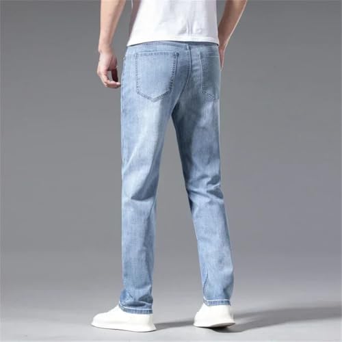 Men's Straight Casual Jeans Classic Comfortable No Ironing Stretch Denim Trousers4