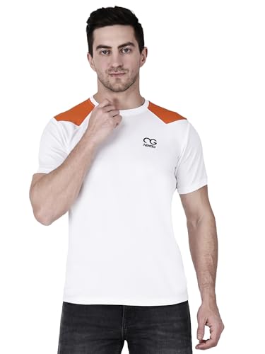 Image of Men Round Neck Half Sleeve Regular Comfort Dry-Fit Activewear Sports T-Shirt Pack of 1 Multicolour