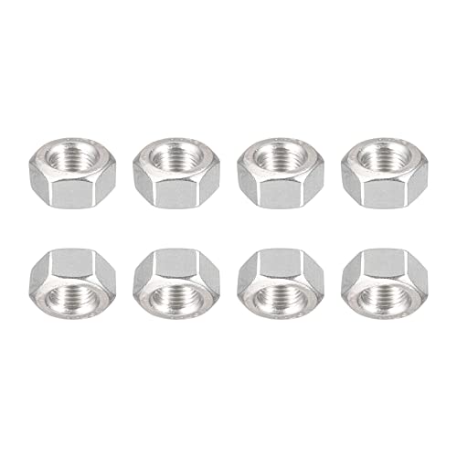 DTGN M10x1mm(DxP) 六角ナット 304ステンレス鋼製 シルバートーン ナット六角ヘッダファスナー3d プリンター 自宅のガレージ修理用 8個入り