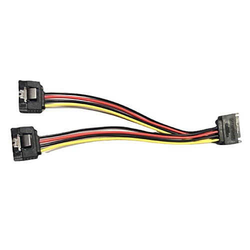 Cable divisor de energía SATA 15 pines macho a 2 hembras 20 cm miniatura 5