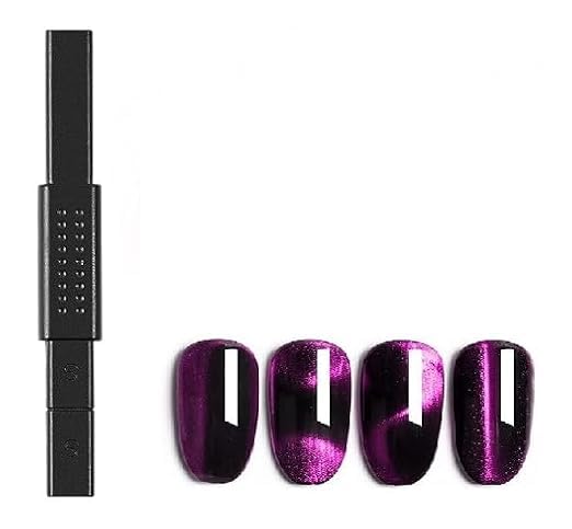 Mclear 1pcs Cat Eye Design Nail Magnet Stick, Cat Eye Magnetic Tool For Nail Art, Multifunctional S Shape You Can Create The Cross Stitch / S / X Effect Magic Magnetic Stick Nail Polish Tool-image-35