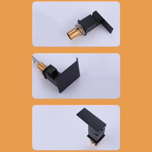 Robinet mitigeur de bain-douche cascade en laiton or brossé 3 trous - 6