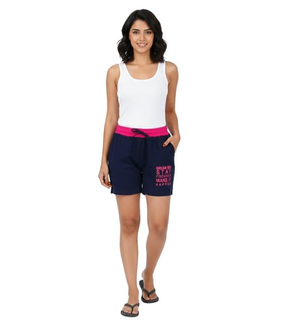 blacktail Women Elastic with one Side Pockets Regular Fit Comfy Breathable Cotton Summer Shorts|Regular Shorts|Gym Shorts-picture-30