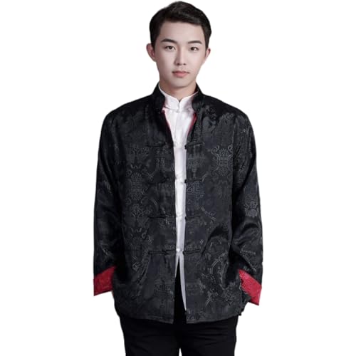 Tang Suit Men Can be Worn on Both Sides,Hanfu Chinese Traditional Clothes Long Sleeve Top3