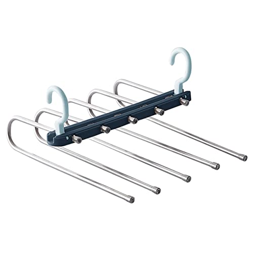 Cintre pantalon multifonctionnel multi-couches Levemolo en acier inoxydable robuste - 2