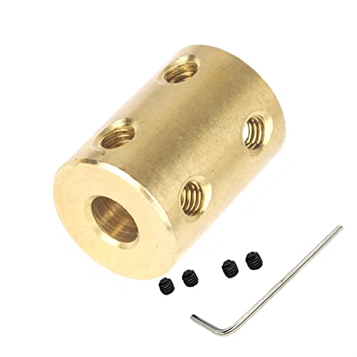 WAAZVXS Coupler 4mm/5mm/6mm/8mm/10mm/12mm Copper Rigid Coupling for Motor Connector Shaft Sleeve (Inner Diameter : 7x7mm)