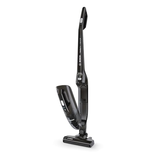 Bosch Akku-Staubsauger Readyy‘y Serie 2 BBHF220, kabellos, beutellos, 2in1 Lösung mit abnehmbarem Handgerät, hohe Saugkraft, Lange Laufzeit, 2 Stufen, Düse für alle Bodenarten, freistehend, schwarz