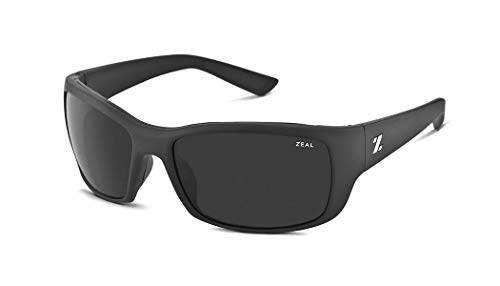 Zeal Optics Tracker | Plant-Based Polarized Sunglasses for Men & Women - Tactical Black/Polarized Dark Grey Lens