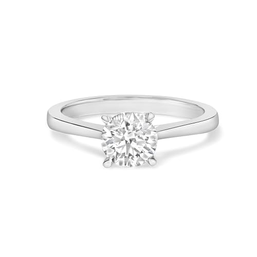 Haus of Brilliance 14K White Gold 1.0 Cttw Round Lab Grown Diamond Eagle Claw 4-Prong Set Solitaire Engagement Ring (F-G Color, VS2-SI1 Clarity) - Ring Size 5