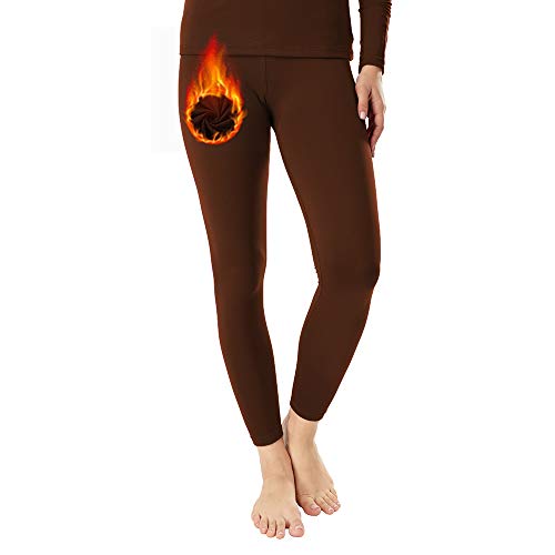 Image of MANCYFIT Thermal Leggings for Women Fleece Lined Pants Long Underwear Bottoms