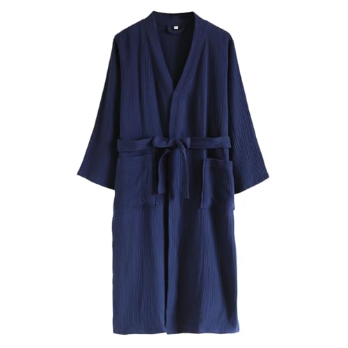 Peignoir kimono en gaze de coton homme vêtement de nuit doux