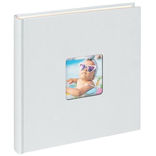 walther design fotoalbum antraciet 28 x 30,5 cm Babyalbum met omslaguitsparing en foliedruk, Baby Magical UK-205