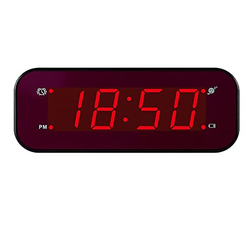 Timegyro Small Digital Battery Operated Clock,Led Desk Clock Battery Powered Only Cordless Alarm Clock With Snooze Brightness Adjustable 12/24 Mode Easy Setting For Bedroom,Shelf,Travel #TOP1