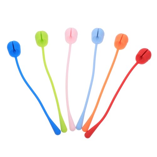 16 piezas organizadores de cables ataduras de silicona para electrónica, sujetadores para escritorio miniatura 1