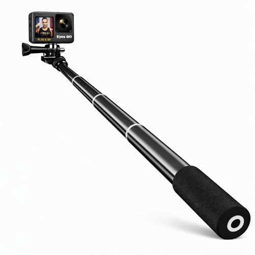 EYES GO - Perche télescopique extensible à plusieurs niveaux pour caméra Sport - Compatible avec Eyes GO, Akaso EK7000, V50X..DJI Osmo, Pocket.., GoPro Hero 13,...