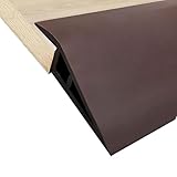 Flexible Boden-Übergangsstreifen, Türschwellen-Reduzierstück für Vinylböden, 5 m, Dunkelbraun, ideal für Höhen unter 20 mm, langlebig und einfach zu installieren