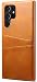 Produktbild RTOBOA Schutzhülle für Samsung Galaxy S24 Ultra/S24 Plus/S24, ultradünn, Leder, Brieftaschen-Schutzhülle mit Kartenschlitz, Kameraschutz, kratzfest und sturzsicher, Gelb, S24Ultra
