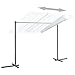Ausla Toldo, Cubierta de Protección Solar Toldo de Jardín Refugio Solar Gazebo Crema Techo Corredizo Inclinable para Balcón para Cafetería para Patio