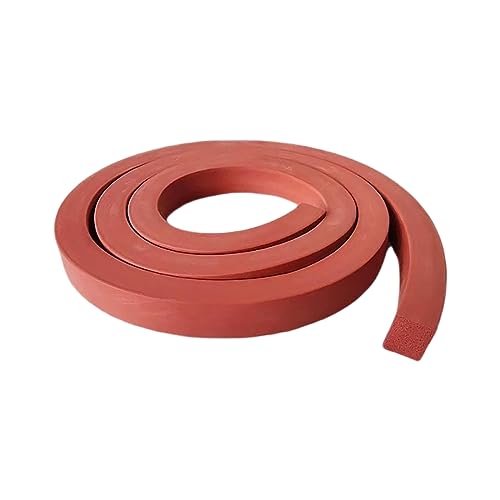 CXGBQSJ Silicone Foam Seal Strip Red 1m Length Buffering Sealing Silicone Foaming Strips for Industrial Automotive, Thickness x Width,15 x 20mm